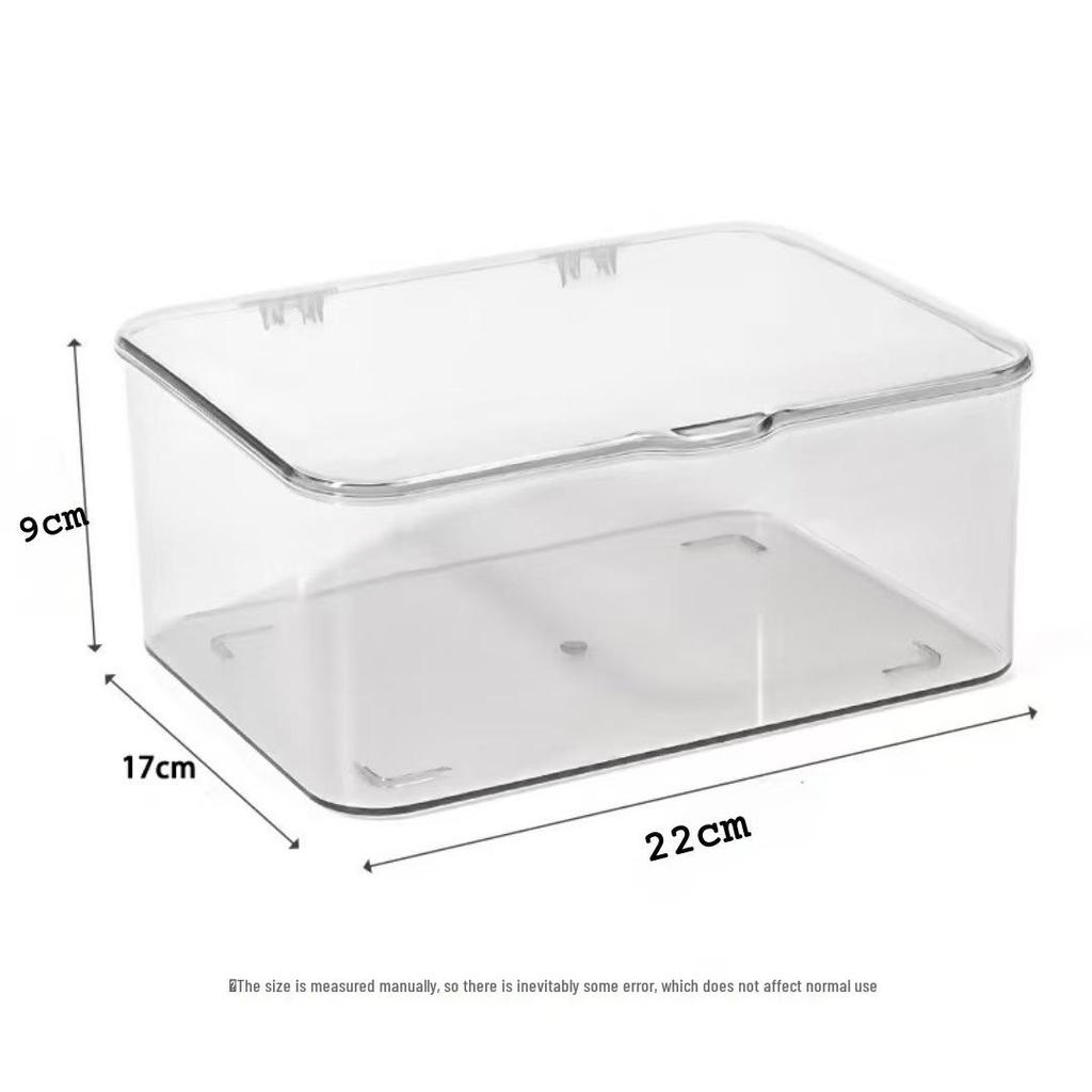 Transparente Acryl-Schreibtisch-Aufbewahrungsbox mit Deckel - Staubdichter Organizer für Büro, Schlafzimmer oder Wohnheim.