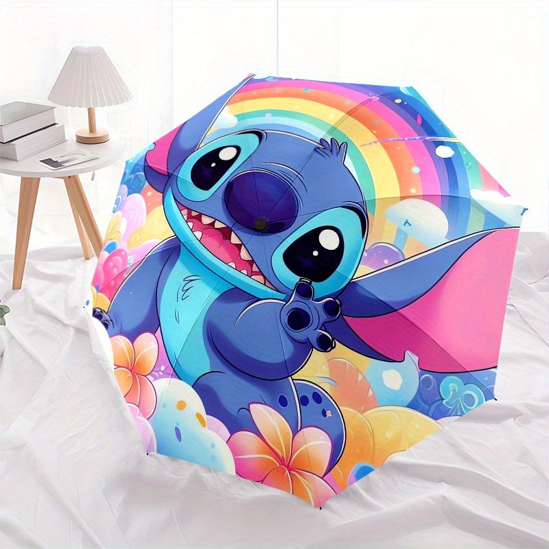 Stitch,Fantasy Themed folding umbrella, the best choice for gift giving, 8 ribs, casual, durable, lightweight and portable travel umbrella,