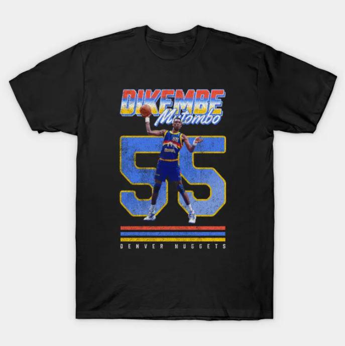 Dikembe Mutombo Black Unisex Heavy Cotton T-Shirt Full Size 8D411 Unisex T-Shirt XXXXL