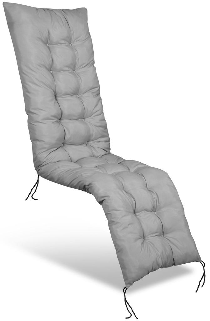 Cushion for a Garden Deckchair Waterproof Tied with Strings 165x50 Cm