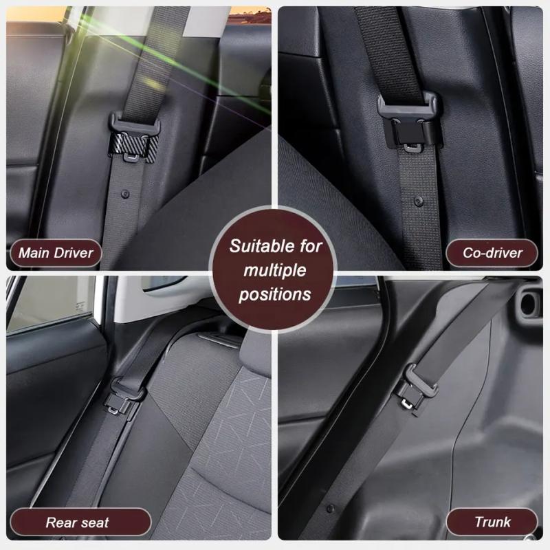 Car Seat Belt Limiter Buckle Stopper Safety Belt Adjusting Fixed Clip Self-adhesive Clip Buckle Car Interior Accessories