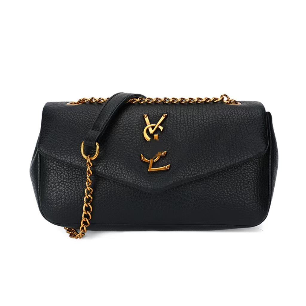 2025 Trendy Solid Color Texture Chain Shoulder Bag for Women