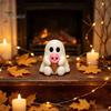 Artistic Resin Craft Gift Ice Cream Ghost Figurine, Cute Spooky Desk Decor for Summer Table Centerpiece Home, Soft Halloween Ornament, Festive Friends