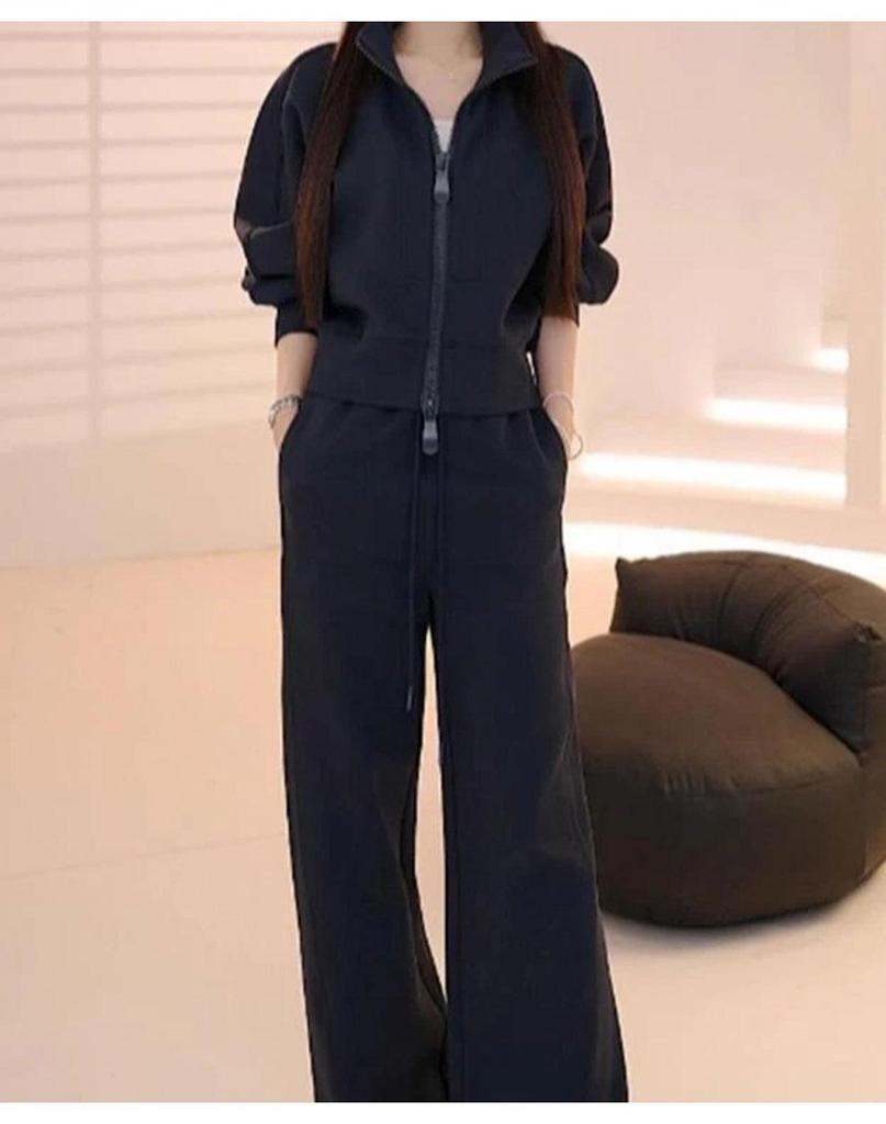 2025 Autumn/Winter Casual Cardigan & Wide-Leg Pants Set