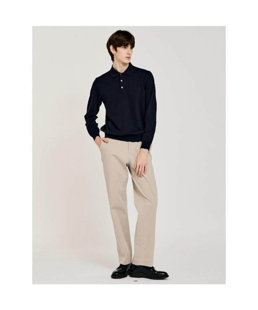 GLXY (GALAXY LIFESTYLE) Glxy [Galaxy Lifestyle][Sanmu Clothing] Stretch Commuter Chino Pants Beige