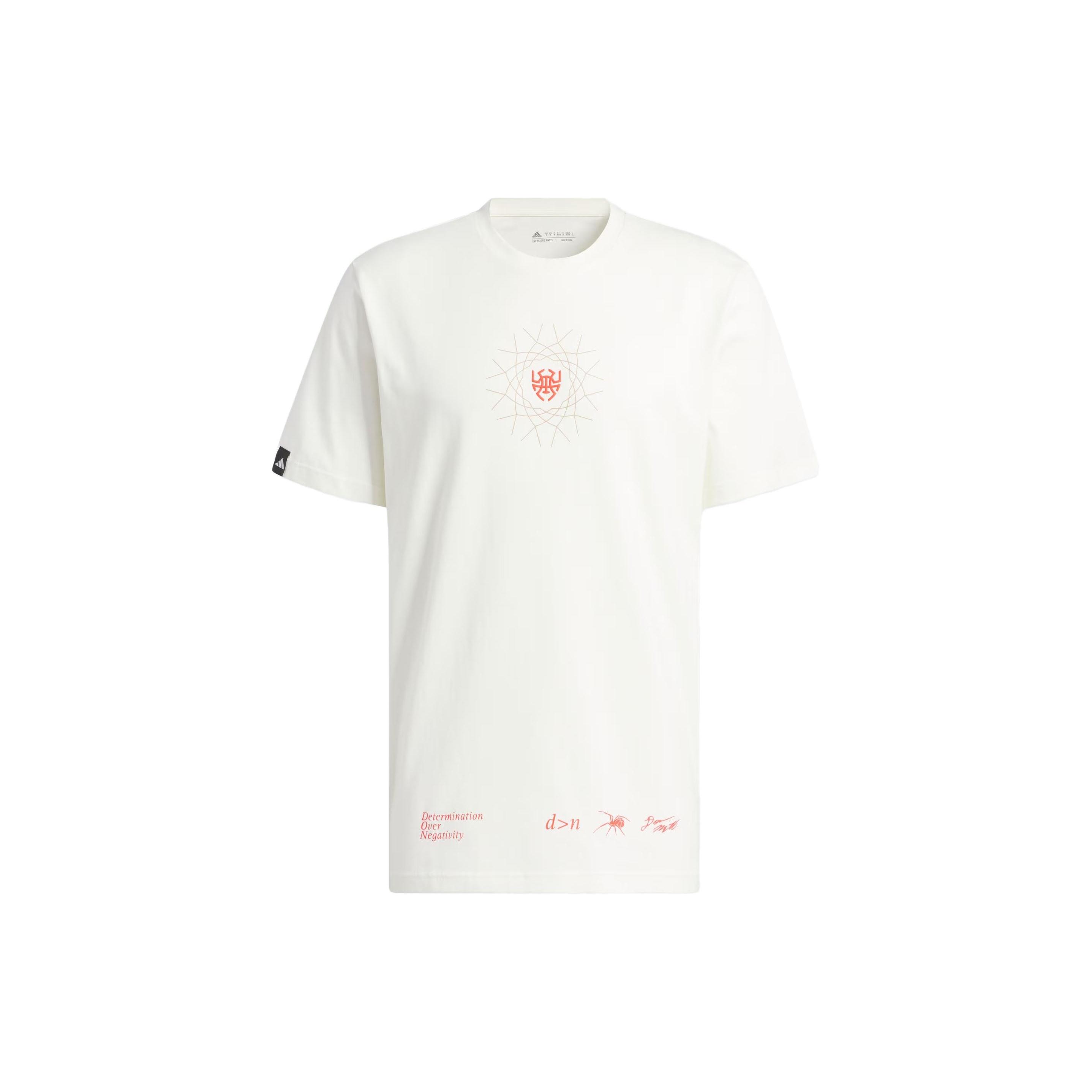 adidas Donovan Mitchell Graphic T-Shirt White Pink Men s II7786 XXL