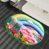 Ins Wind 3D Rainbow Diatom Mud Floor Mat Shower Room Water-Absorbing Quick-Drying Floor Mat Household Non-Slip And Dirt-Resistant Bathroom Floor Mat