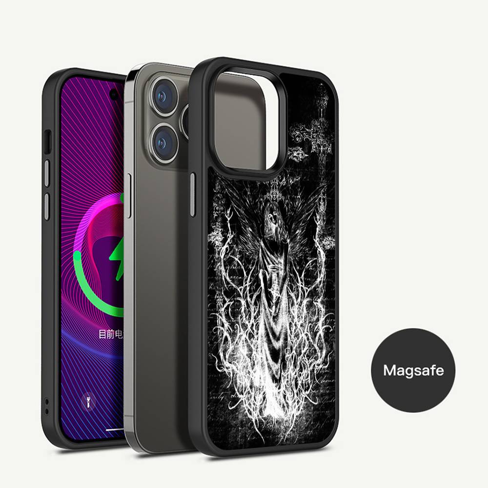 Gothic Girl Sculpture Phone Case Magnetic Case For iPhone 17 16 14 13 12 11 15 Pro Max For Wireless Charge Cover
