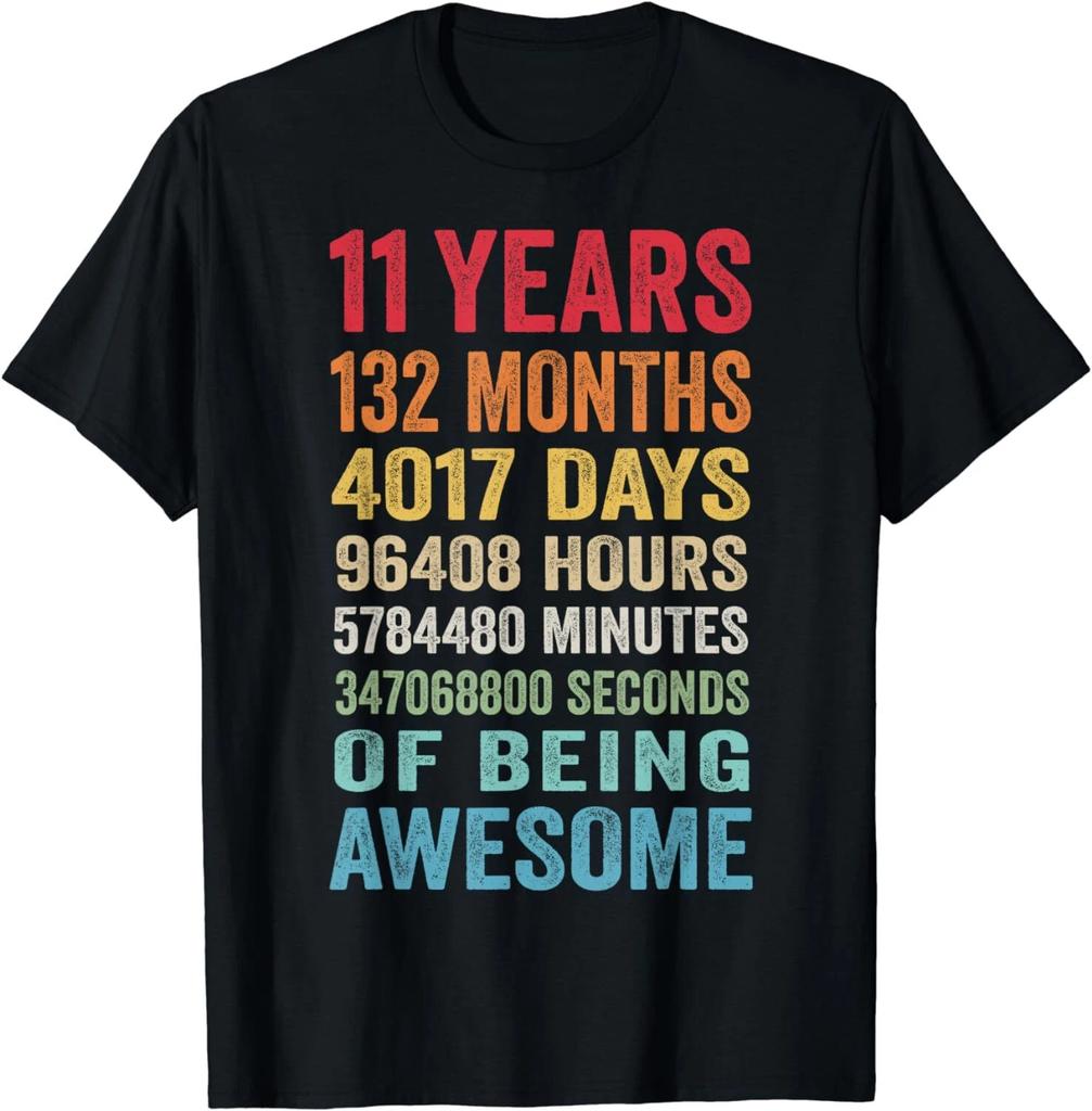 11 Years 132 Months Of Being Awesome 11th Birthday Gifts Unisex T-Shirt