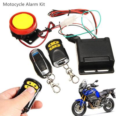 12-V-Alarmanlage für Motorräder, Diebstahlsicherung, einstellbare Empfindlichkeit, Alarm, Warnhorn, Alarm-Host mit 2 Fernbedienungen