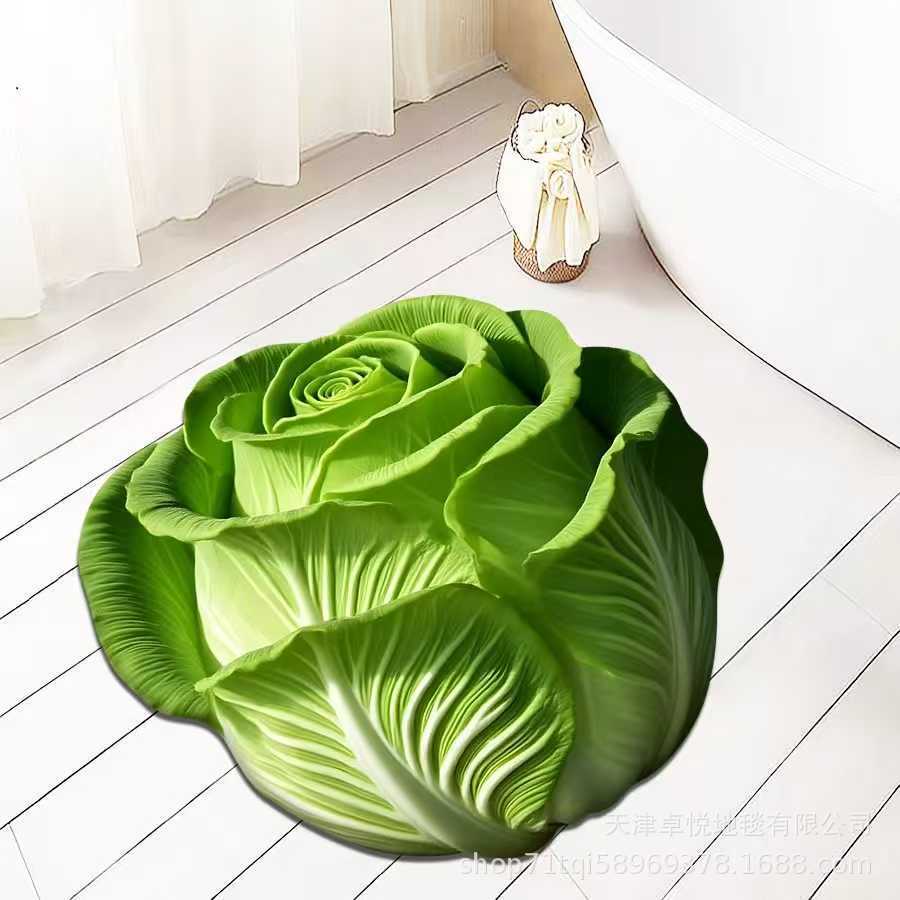 3D Carpet Living Room Bedroom Floral Carpet Easy To Maintain Anti Slip Easy To Clean Foot Mat