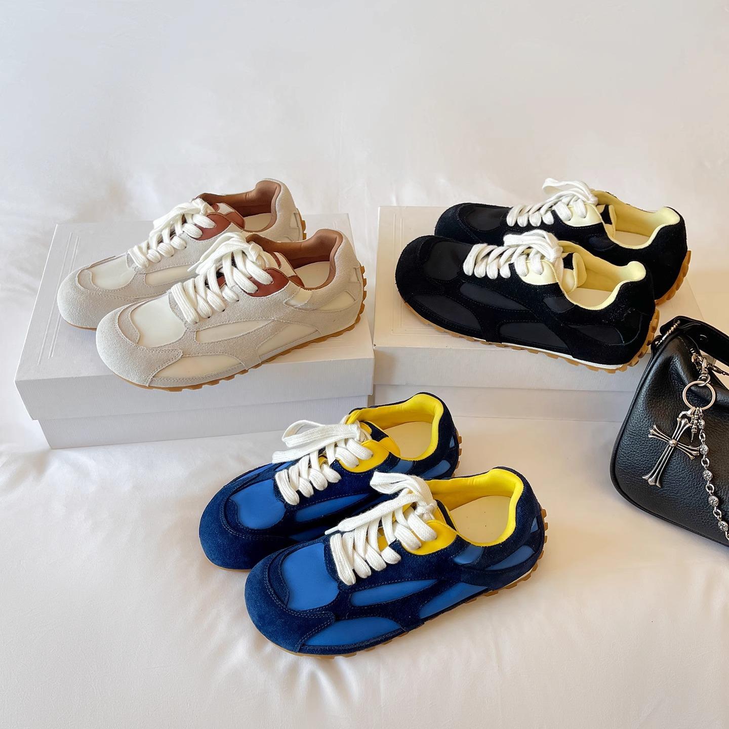 New BV retro lace-up shoes platform-soled sports lightweight casual shoes breathable women s models 40 5967₽