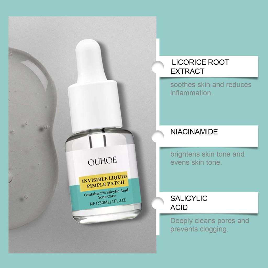 OUHOE Acne Care Drops Facial Skin Cleansing Facial Skin Pore Essence
