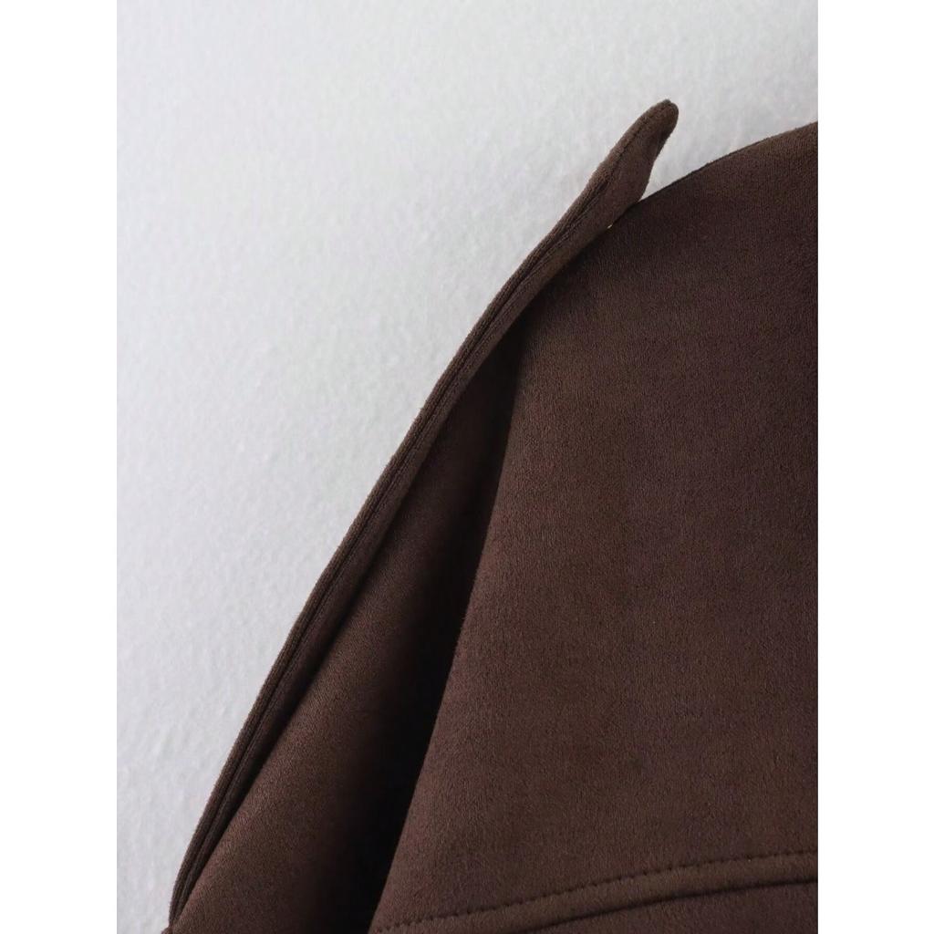 Damen Kurze Pilotenjacke Frühling/Herbst/Winter Jacke Locker Langarm Reißverschluss Retro Jacke Damen Neue Jacke