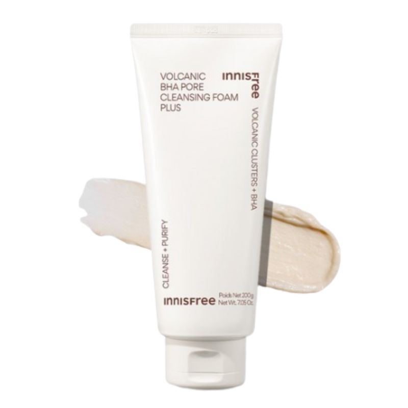 Innisfree Volcanic BHA Pore Cleansing Foam Plus Deep Purifying Face Wash 200g 1
