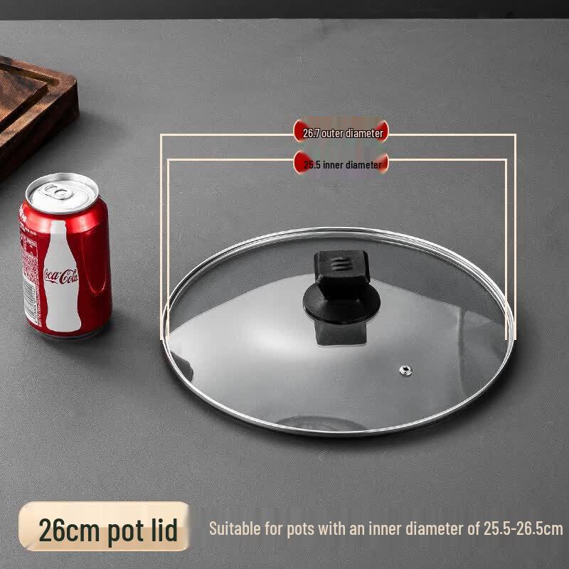 Universal Stainless Steel Tempered Glass Pot Lid