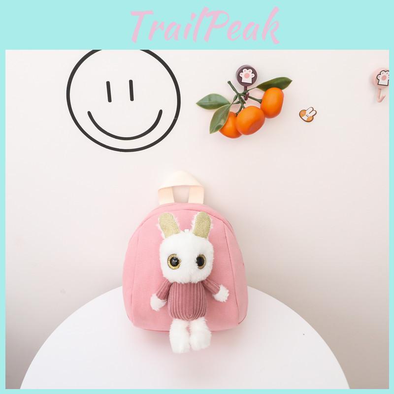 Cute Belt White Pants Cow Rabbit Cat Plush Toy Decoration Children Backpack