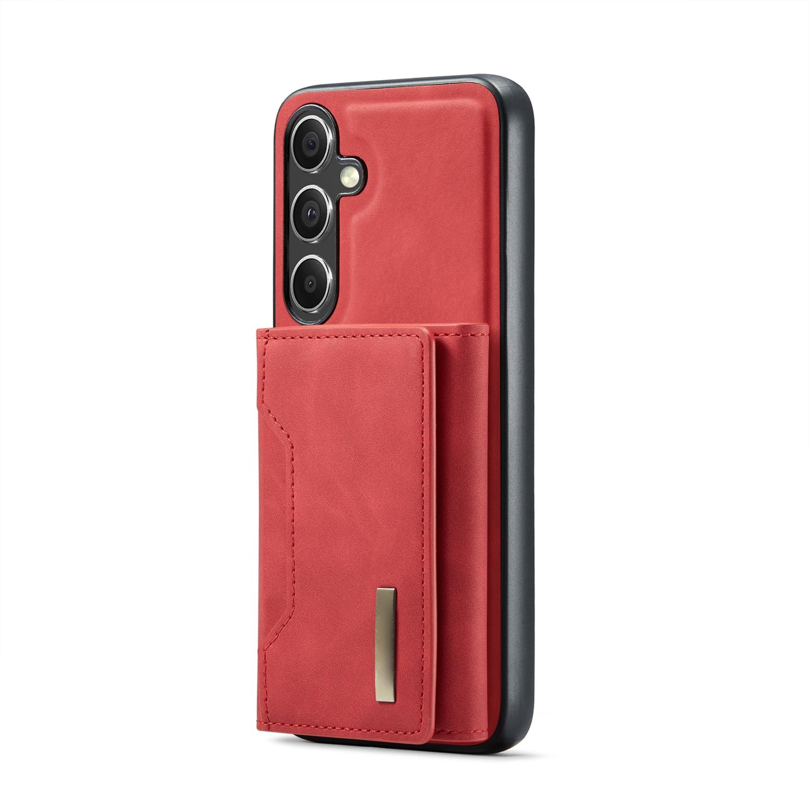 

Phone Case Magnetic Detachable Wallet Card Slot Kickstand Cover Fit for Samsung Galaxy S25 червоний