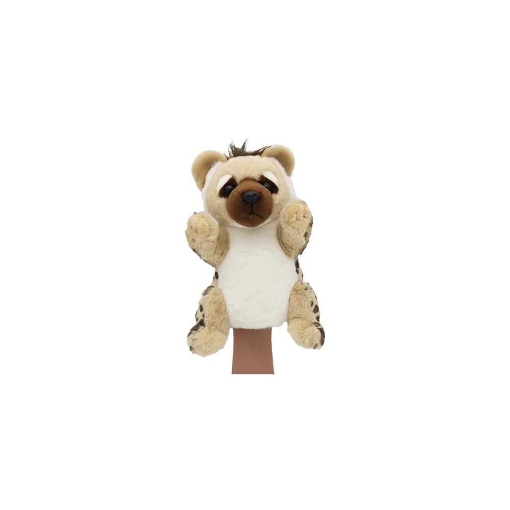 Take Off Hand Puppet Hyena Plush Toy Soft Fabric Educational Plaything