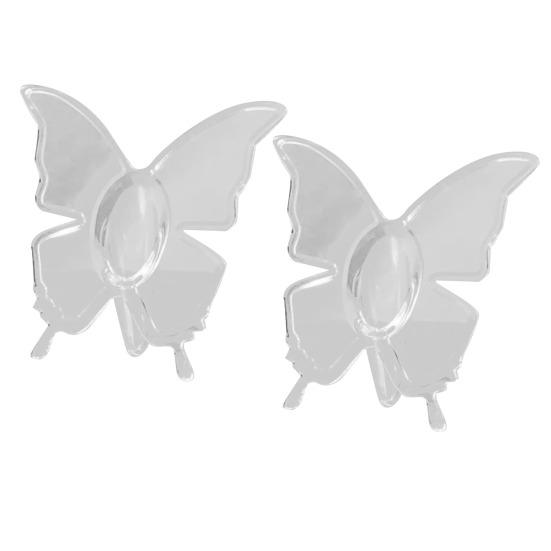 1/2 stk Sommerfugler Vase Akryl Lekkasjesikker Knusesikker Basedesign Vase Gjennomsiktig Bokhylle Blomst