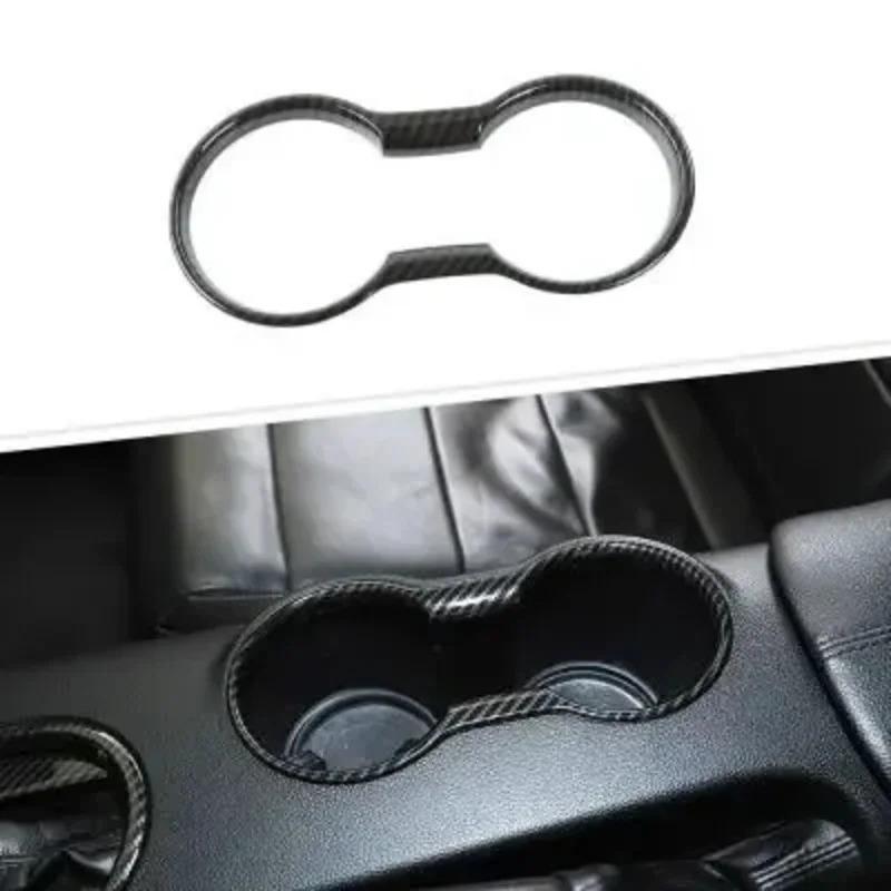 For Ford Mustang carbon fiber cup holder cover frame Car interior accessories decoration 2026 2026 2020 2016 2017 2018 2019