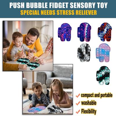 Senzorické hračky Push Bubble, Silikonová hračka proti stresu