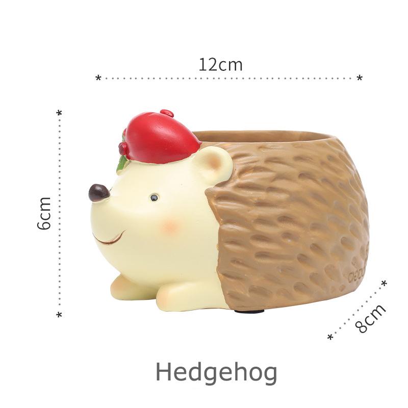 

Winter Animal Planters, Cute Flower Pots Container, Decorative Ornament Figurines, Home Table Decoration Christamas Gift