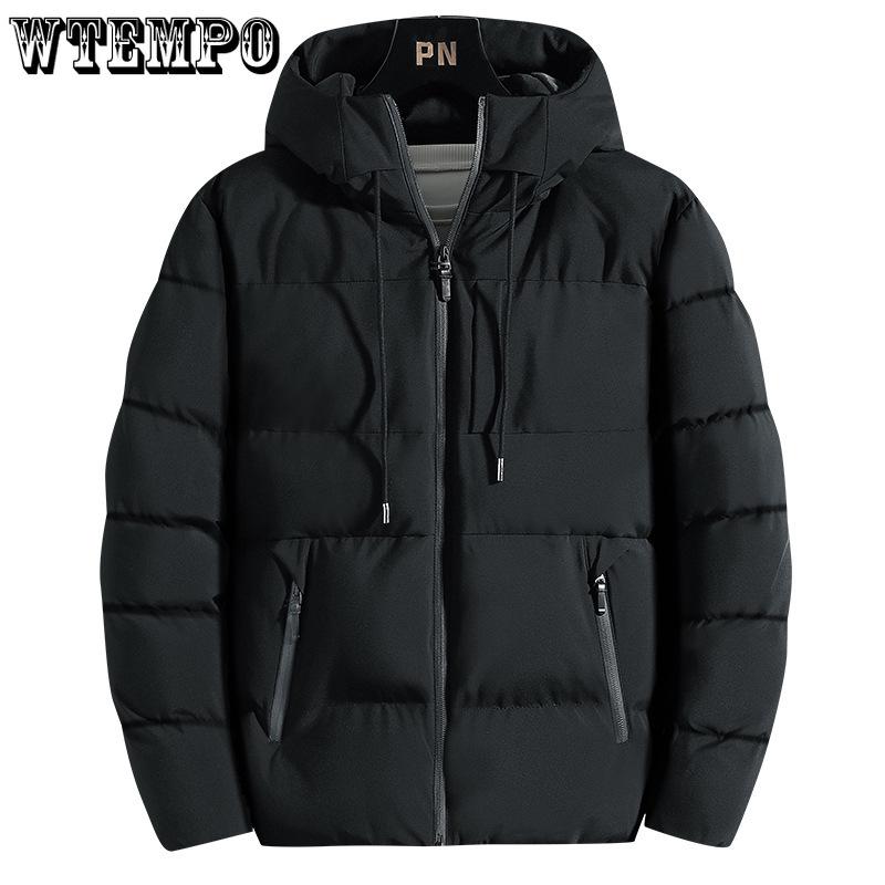 Men's Winter Cotton-padded Jacket Casual Hooded Down Jacket Thickened Warm Down Cotton-padded Jacket