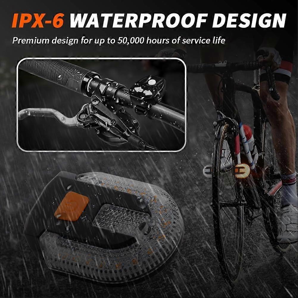 4Pcs Turn Signals for Bicycles with Alarm, Remote Control/Integrated Bike Tail Light Waterproof Str