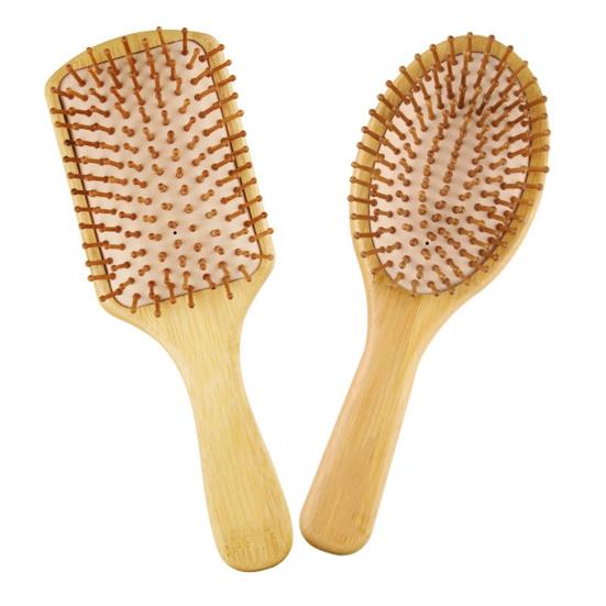 Comfortable Grip Hair Comb No Odor Bamboo Narrow-Tooth Scalp Comb for Bathroom