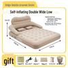 Elevated Flocked Inflatable Mattress with Built-in Pump and Moisture-Proof Pad