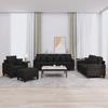 Vidaxl 4-Cz. Relaxation Set With Cushions, Black, Fabric