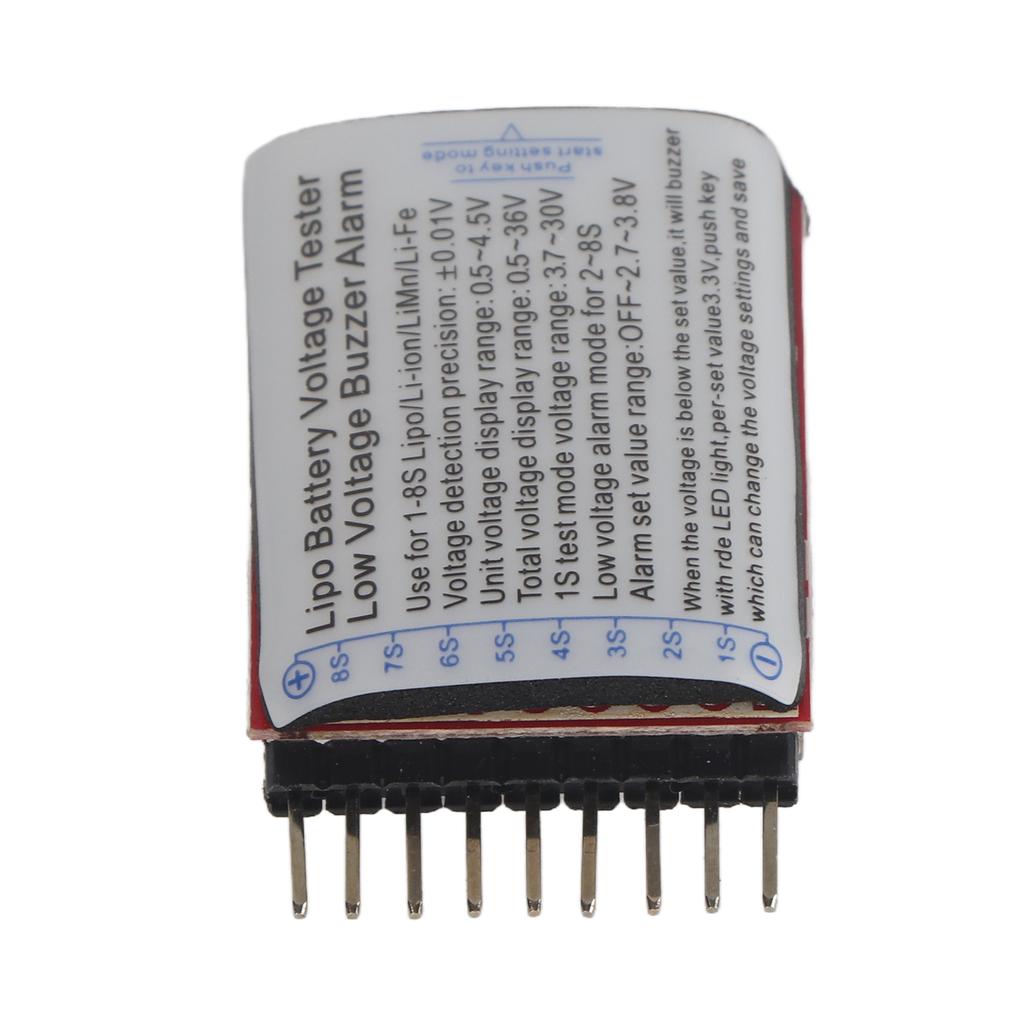 3Pcs Set RC 1S 8S Lipo Battery LED Tester Low Voltage Alarm Buzzer Checker RC Accessory