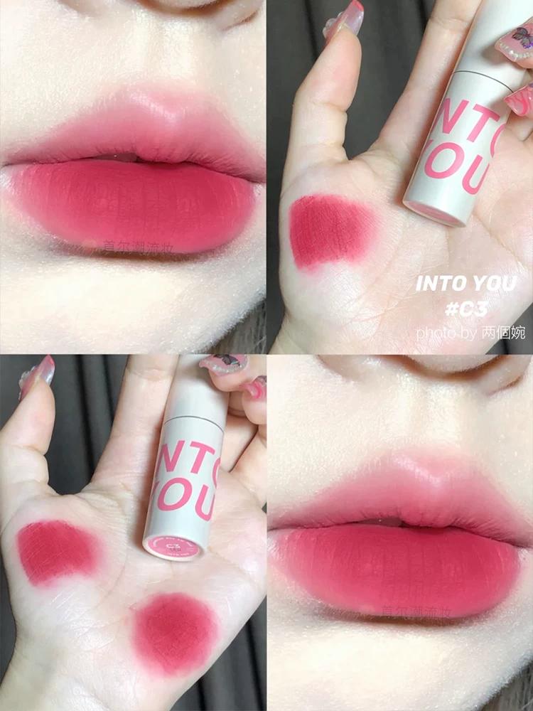 Olive Skin Whitening Lipstick Intoyou Air Lip Mud 2.0 New Version C101 Jumping Peach C103 Lip Gloss with Fine Shimmer