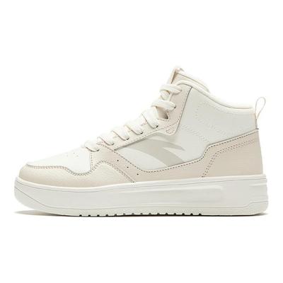 Abriebfeste atmungsaktive High-Top-Skateboard-Schuhe Damen Weiß 922348002Q-4