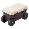 Bestco Field Cart with Tray, Botanical Style, MA-2221, 51 X 30.5 X 28.5 Cm, Brown
