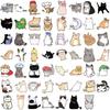 55 Q version cat meme emoticon pack graffiti stickers decorate guitar notebook suitcase DIY