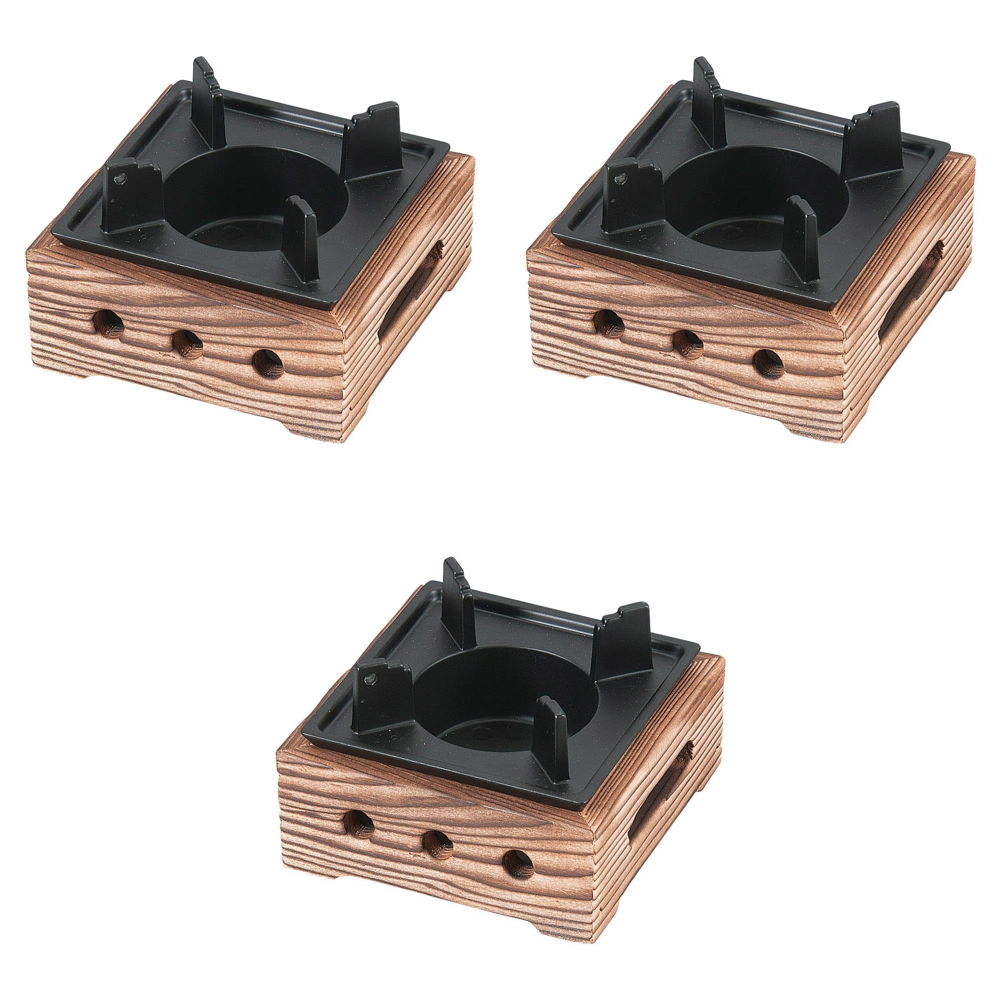 

Set of 3 120cm Burnt Cedar Stoves x 12 x Stove Setomonohonpo Folk-Style (with Stand) [12 8cm]