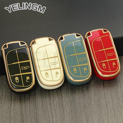 3/5 Buttons Shell Fob TPU Car Smart Key Case Cover For Jeep Renegade Frand Cherokee Dodge Journey Charger Chrysler 200 300 300