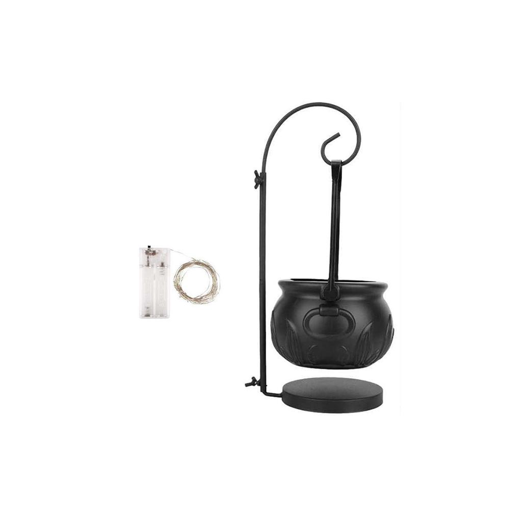Halloween Party Decoration Witch With Light Pot Mist Plastic Bowl Decoration Candy Bucket Decoration