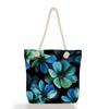 Multifunctional Flower  Printed Thick Rope Shoulder Beach Bag 7585