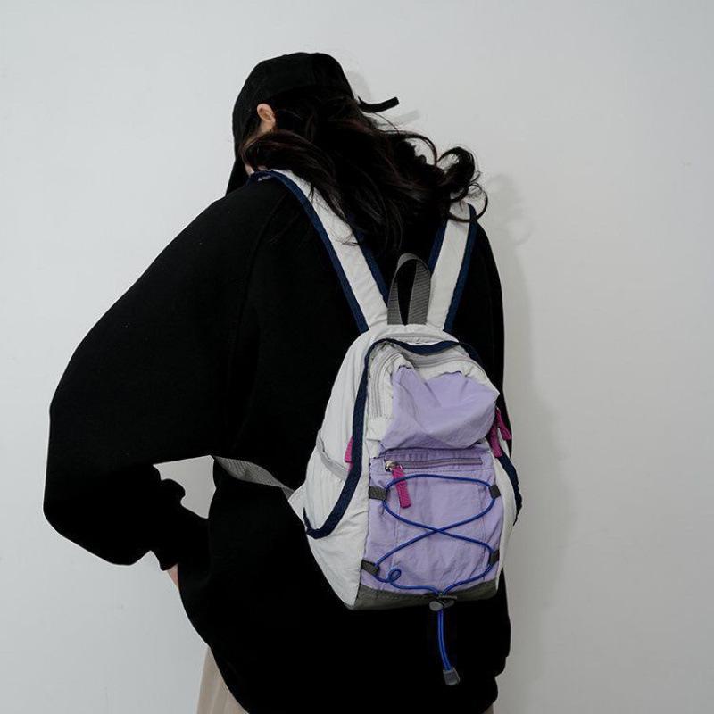 Wild Student Color Block Lightweight Backpack for Travel and Outdoor Adventures