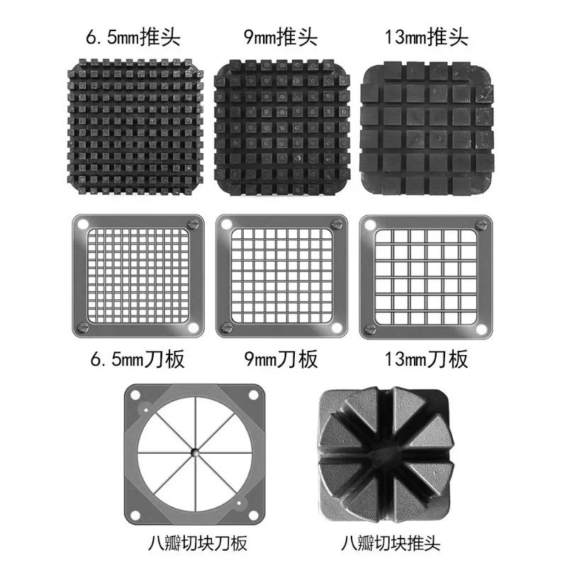 Replace Stainless Steel Blades for Potato Cutter Dicer Manual Vegetable Chopper Black 1/2'' 3/8'' 1/4'' 8-Wedge