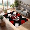 AC Milan Theme rug Soft Crystal Velvet Area Rug Non-Slip Floor Carpet for Living Room Bedroom Nursery