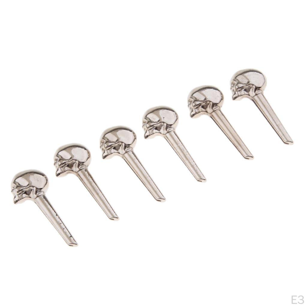 6 Pieces Skull Decor for Guitar