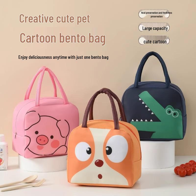 

Cute Lunch Box Tote Bag: Winter Edition with Free Shipping - Ideal for Students and Office Workers