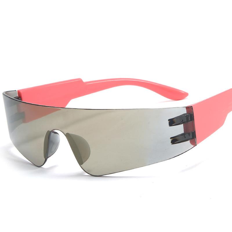 One-Piece Cyberpunk Sports Glasses, Large-Frame Sunglasses, Outdoor Sports Cycling Glasses