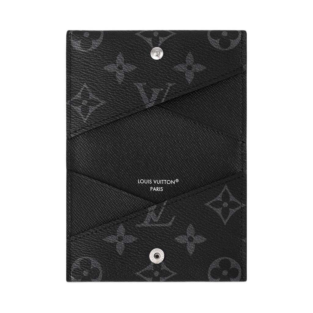 Louis Vuitton Slim Card Holder Black Monogram Eclipse Canvas Men Wallets M14918