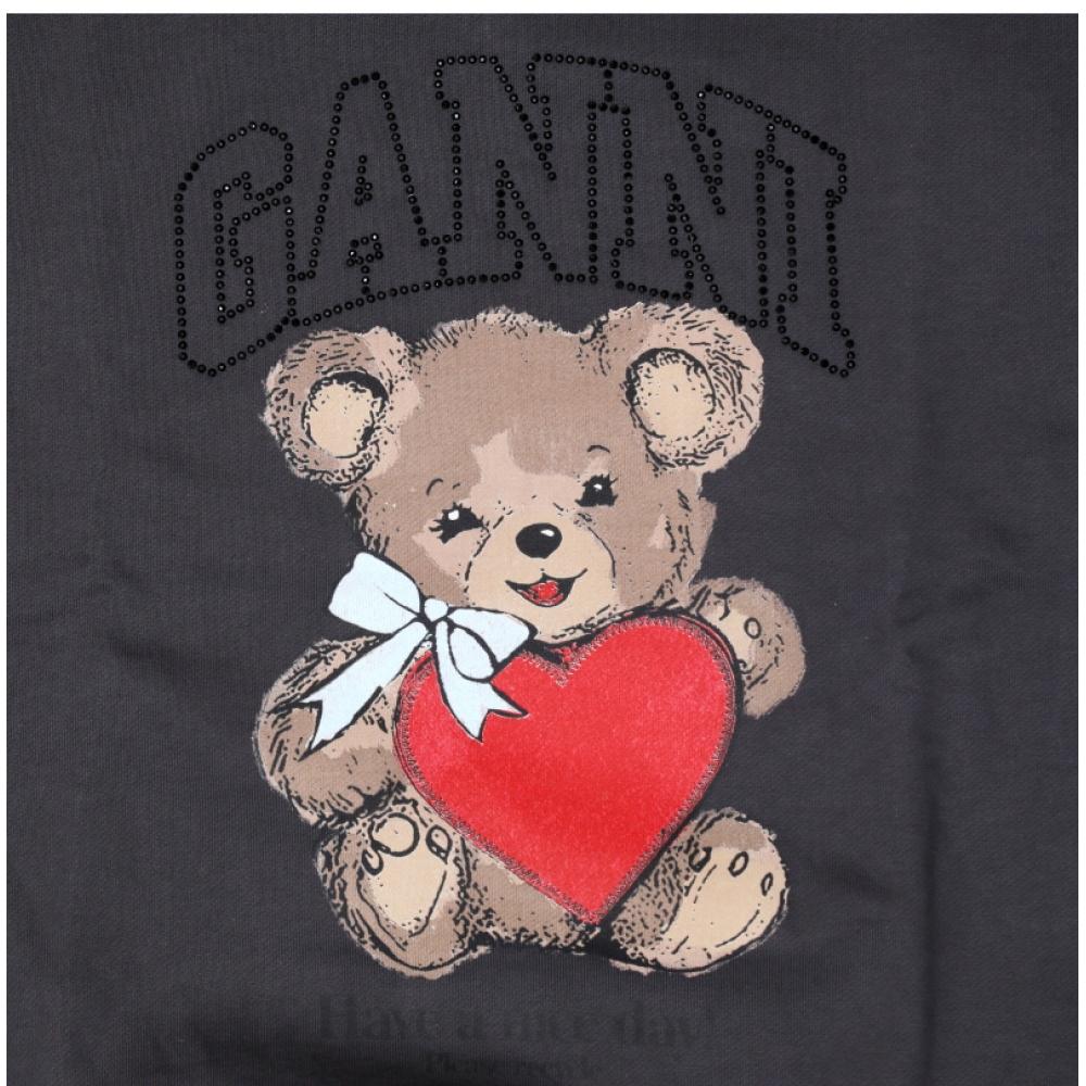 Ganni Isoli Bear Logo Rhinestone Women Sweatshirt A1060027
