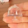 (YOUU06)1Pc Dollhouse Miniature Cake Transparent Tray W/Cover Dessert Display Rack Kitchen Model Decor Toy Doll House Accessory